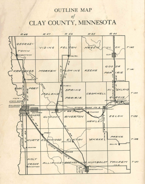 Map of Clay County MNopedia
